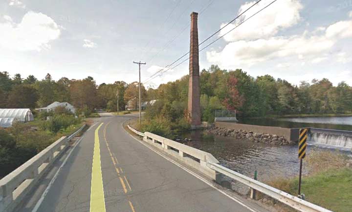 Bridge between Taylor Pond and Echo Lake and historic chimney